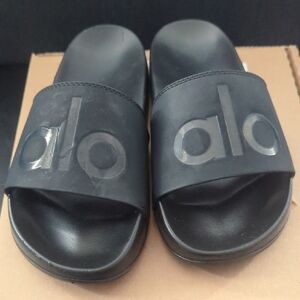 ALO Yoga Black Slide Sandals